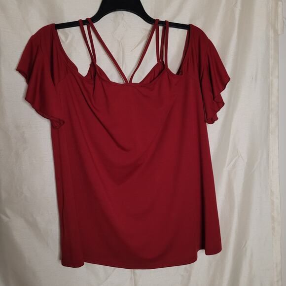 Shein Curve Women's Red Off-the-Shoulder Top - 3XL - Picture 1 of 11